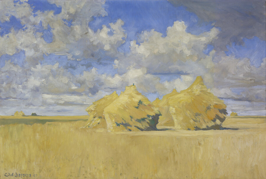 Wheat Stacks on the Prairies (1907)