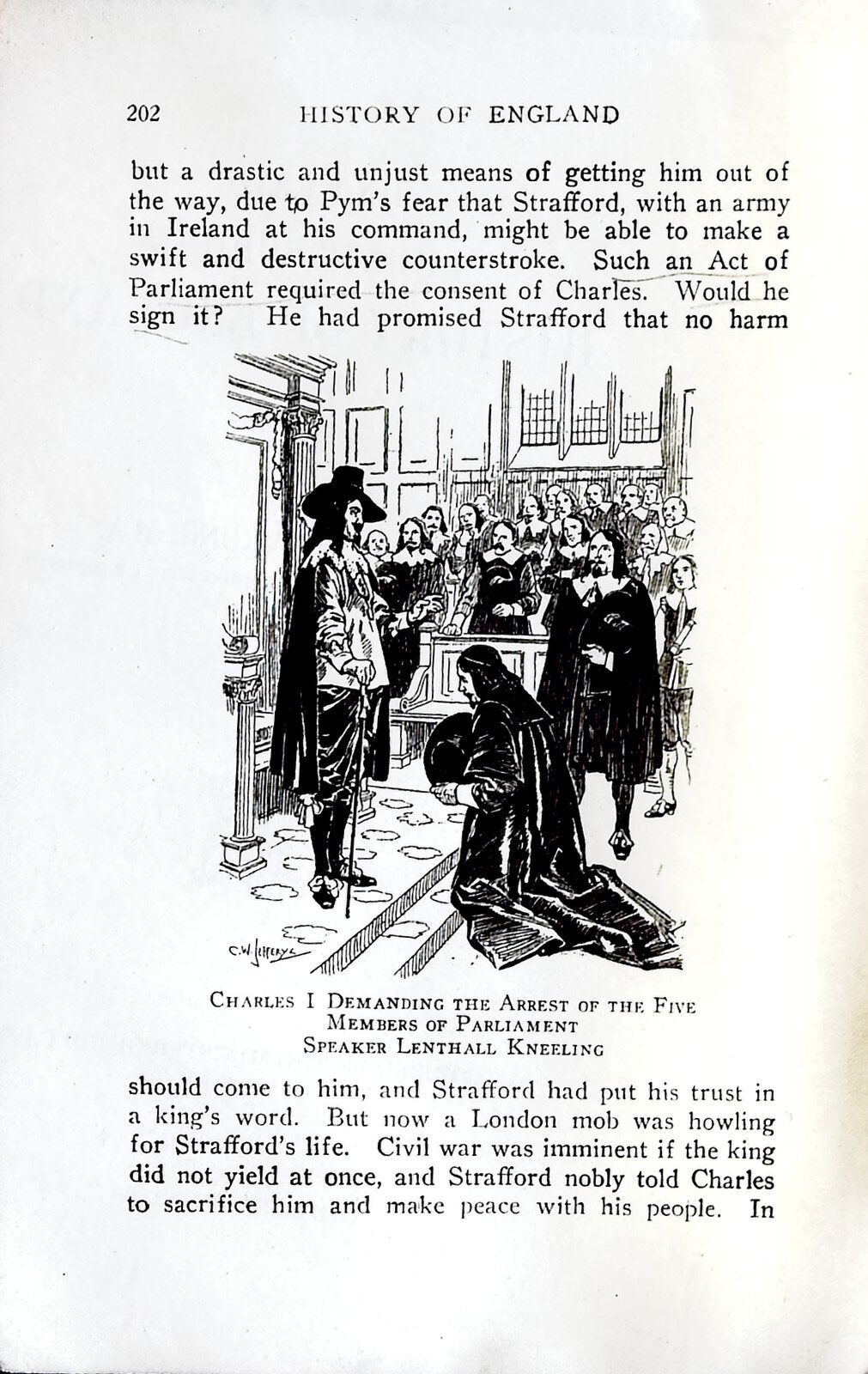 Charles I Demanding Arrest of Five Members of Parliament