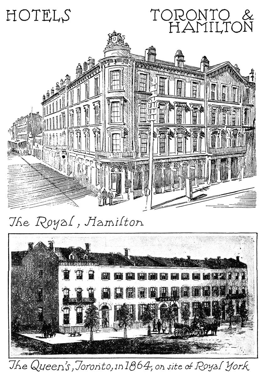 Hotels, Toronto and Hamilton