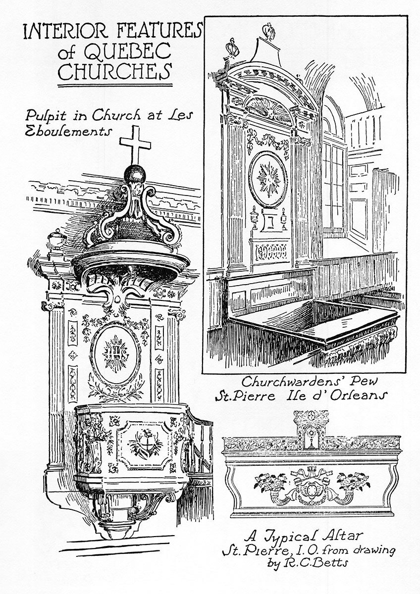 Interior Features Of Quebec Churches