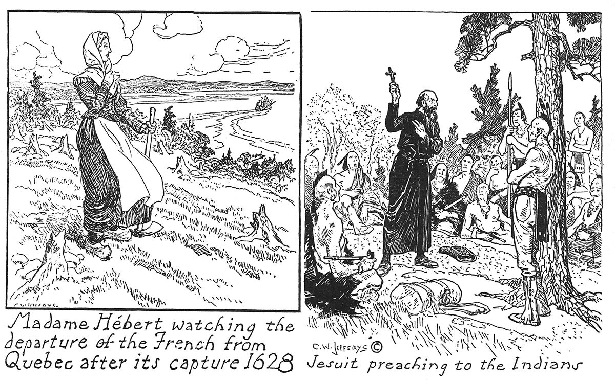 Madame Hebert. Jesuit Preaching to the Indians