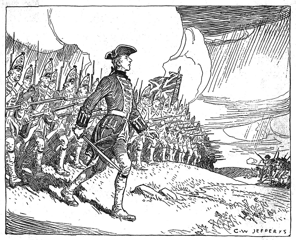 Wolfe at the Battle of the Plains