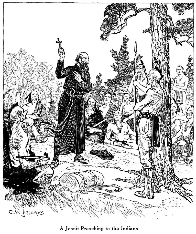 A Jesuit Preaching to the Indians