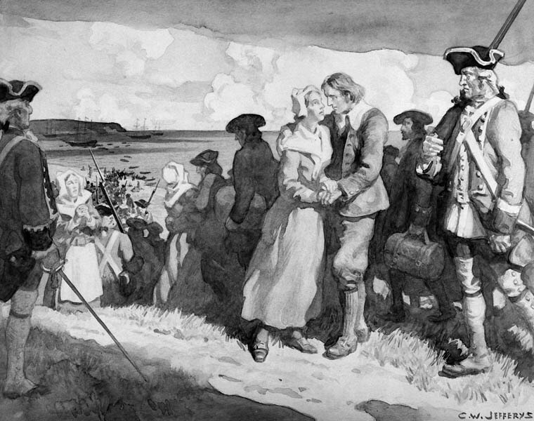  Embarkation of the Acadians, 1755. 