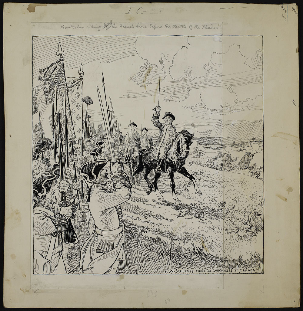 Montcalm Riding Along the French Lines Before the Battle of the Plains