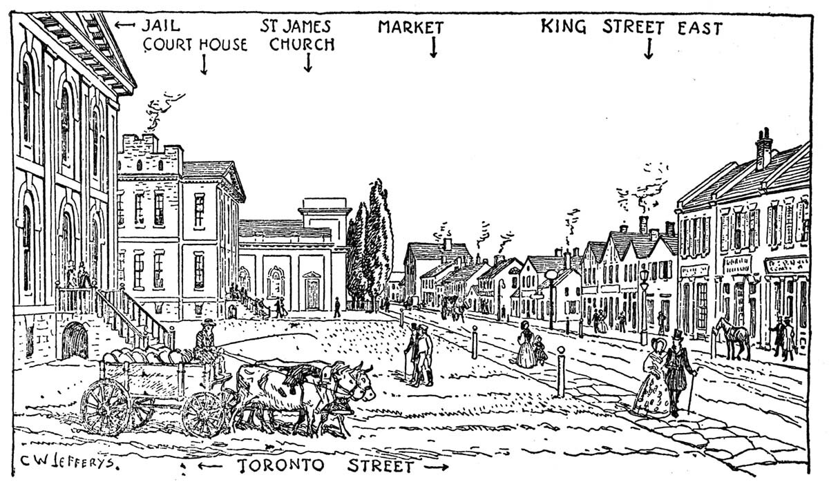 King Street East, Toronto, 1840